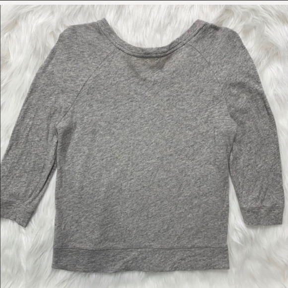 SOLD-Anthropologie Loop Knit Mixed Media Top - Picture 7 of 9